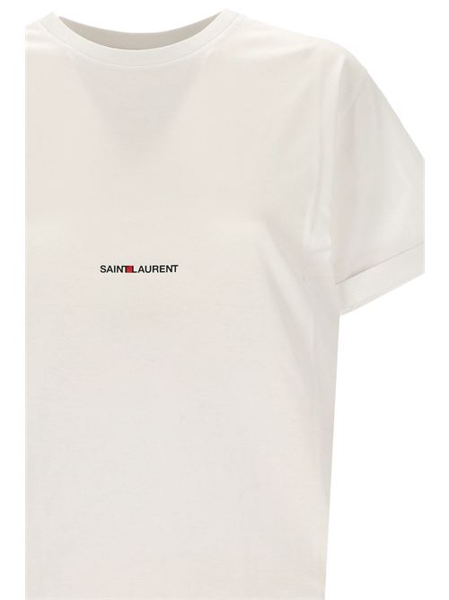 cotton logo print T-shirt Saint Laurent | 460876YB2DQ9000